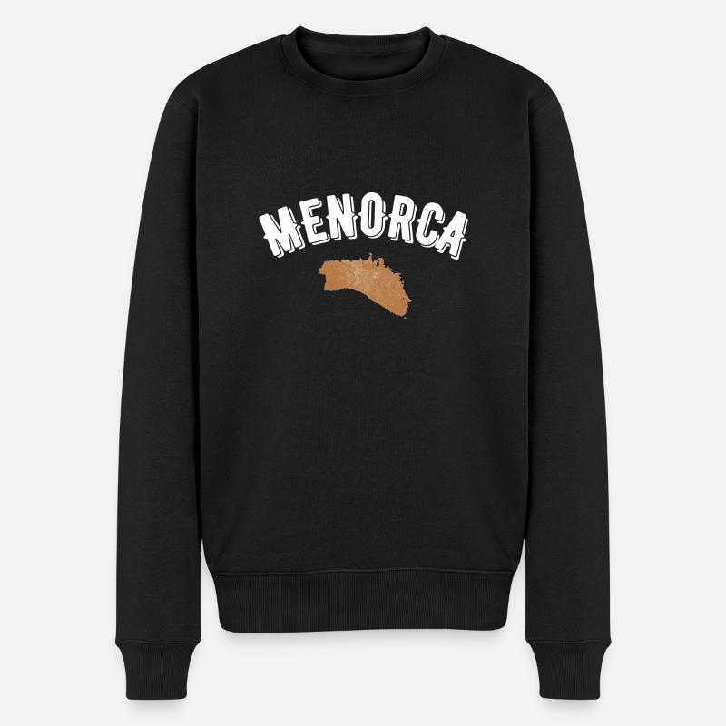 Menorca - Männer Premium Bio Pullover - Schwarz