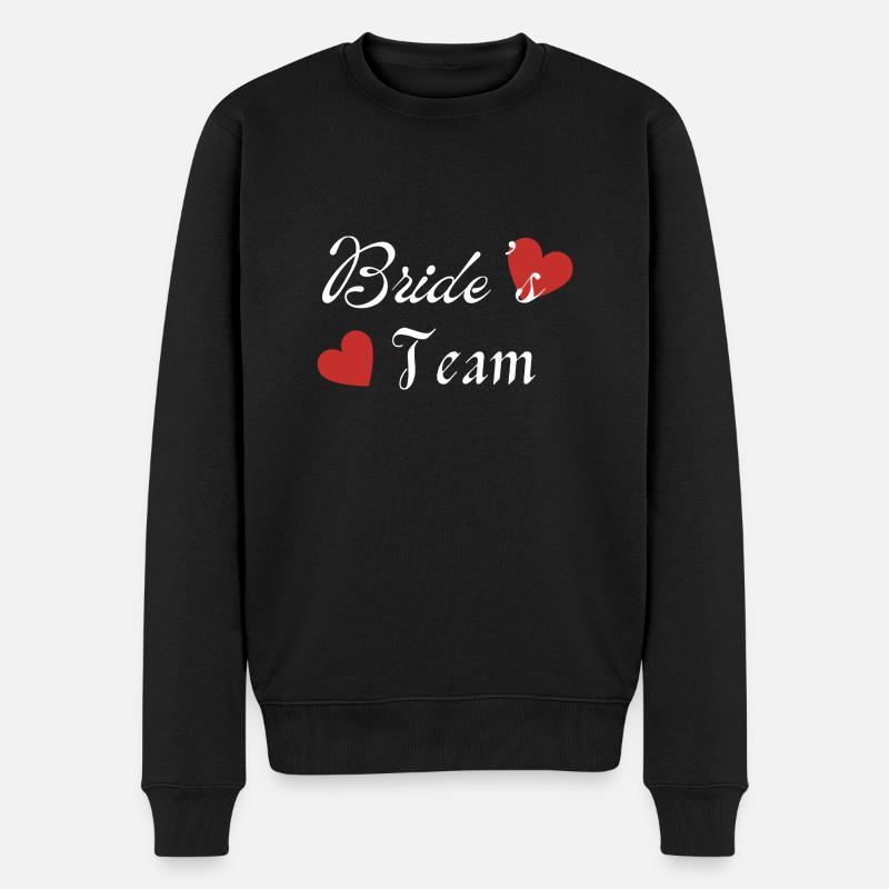 Das Team der Braut - Männer Premium Bio Pullover - Schwarz