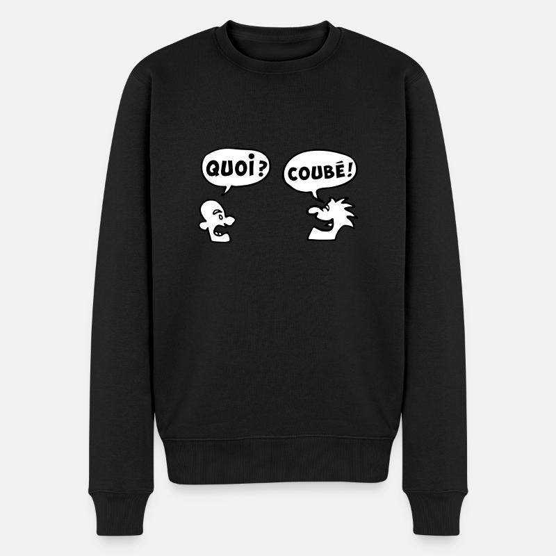 QUOI COUBEH quoicoubeh citation drôle - Pull Premium bio Homme - noir