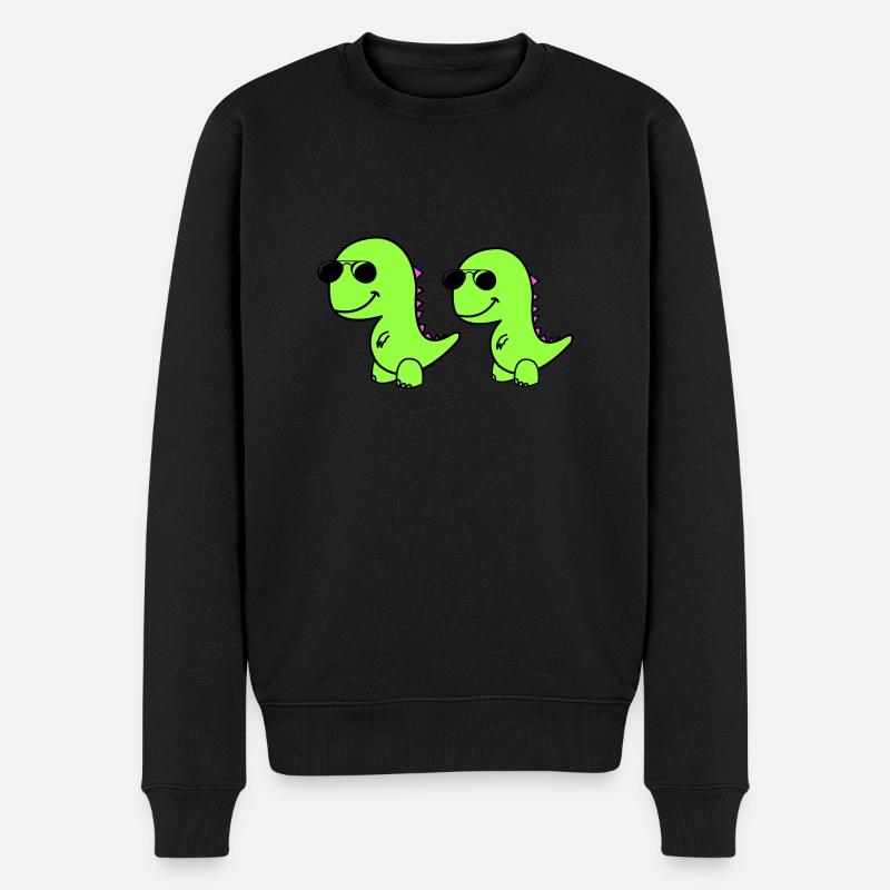 cool dinos - Männer Premium Bio Pullover - Schwarz