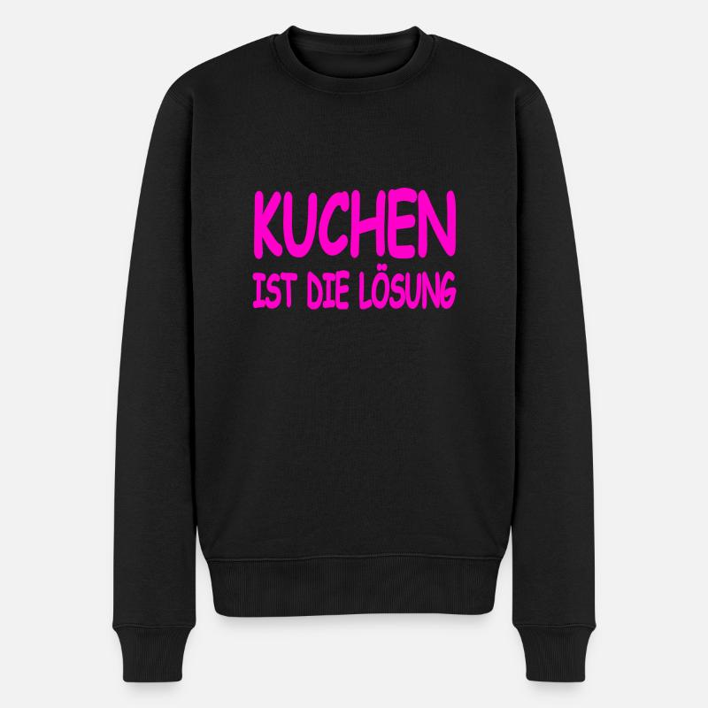 Kuchen - Männer Premium Bio Pullover - Schwarz
