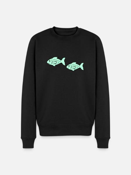 fish2 - Men's Premium Organic Jumper - black