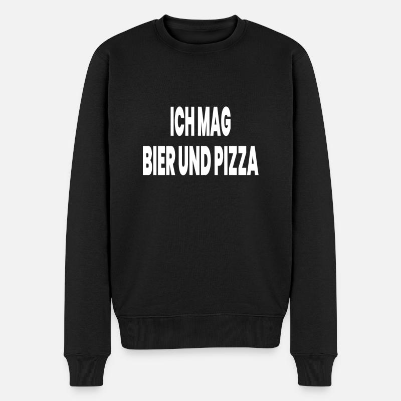 Bier - Männer Premium Bio Pullover - Schwarz