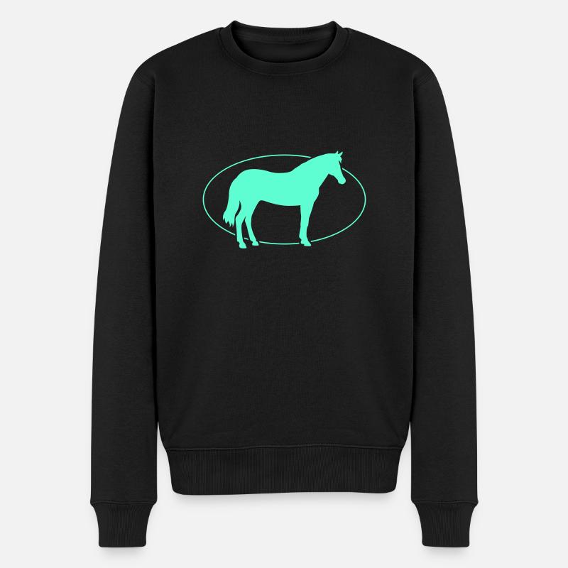 Pferd Cheval - Pull Premium bio Homme - noir