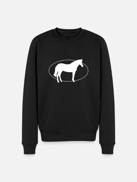 Koń Pferd - Ekologiczna męska bluza Premium - czarny