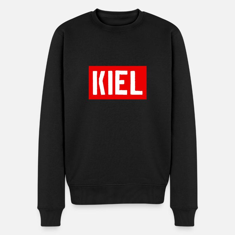 Kiel - Schleswig Holstein - Küste - Nordsee - Männer Premium Bio Pullover - Schwarz