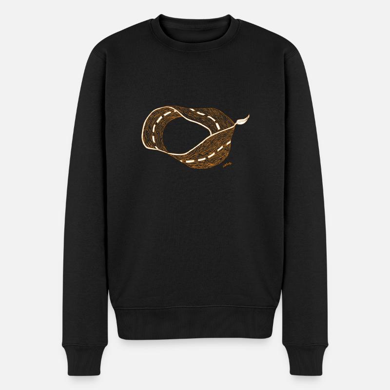Holzweg - Männer Premium Bio Pullover - Schwarz