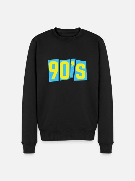 90s nineties 90s old school - Men's Premium Organic Jumper - black