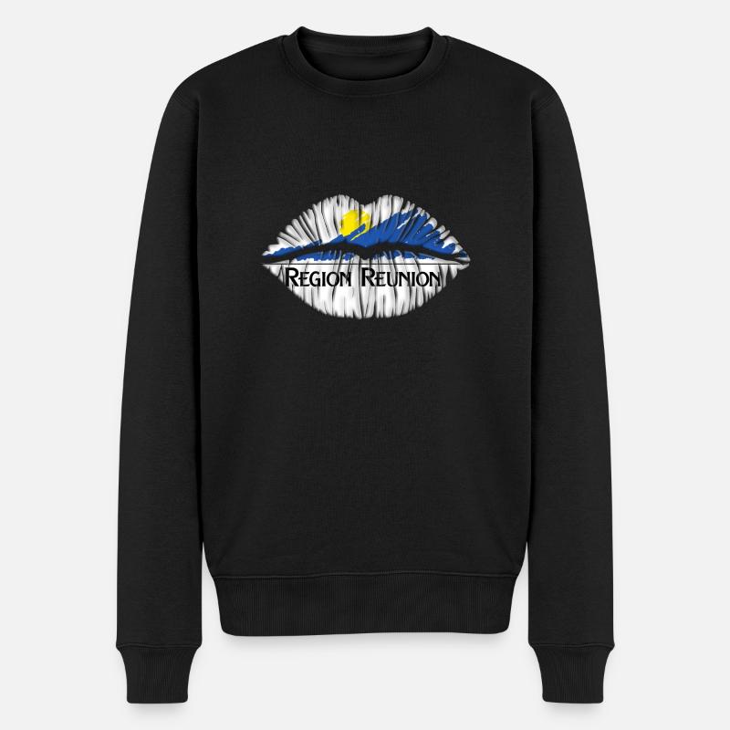 Kuss Réunion - Männer Premium Bio Pullover - Schwarz