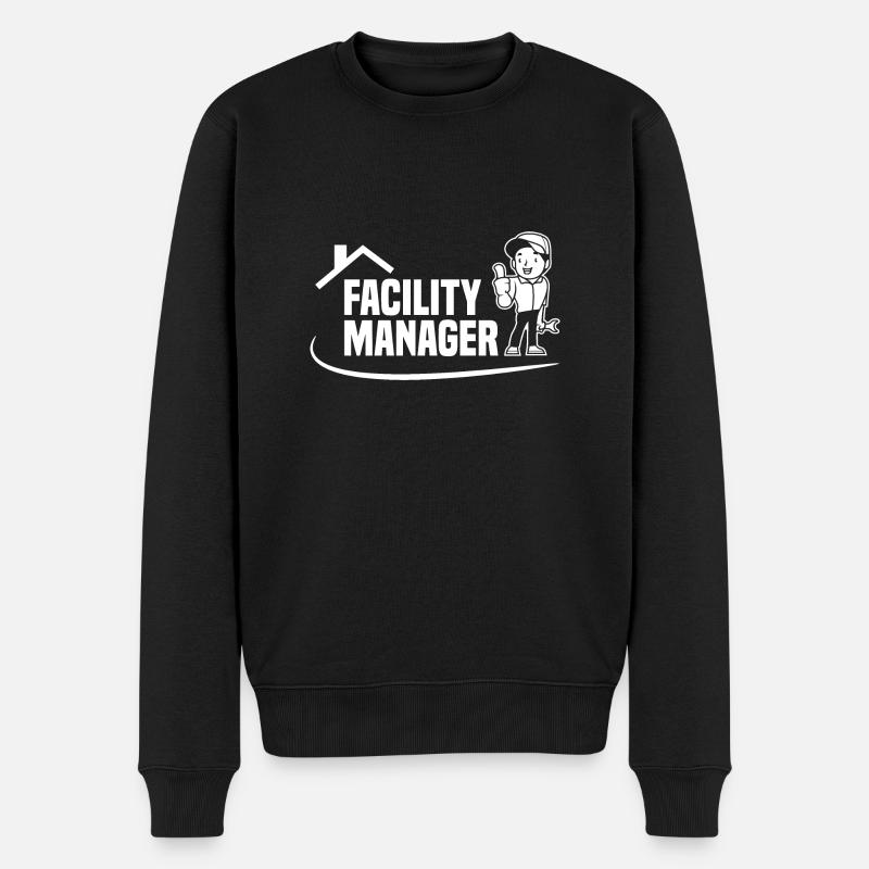 Hausmeister Haustechniker Facility Manager - Männer Premium Bio Pullover - Schwarz