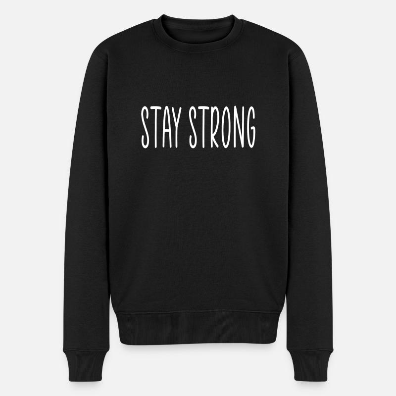 Restez fort citation - Pull Premium bio Homme - noir