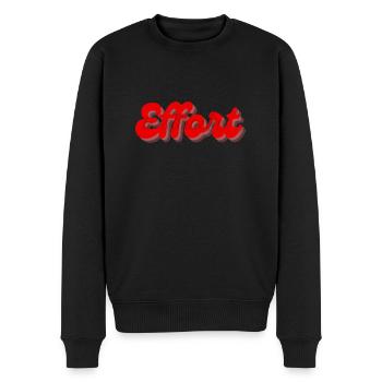 L'effort est attractif citation - Pull Premium bio Homme - noir - Devant - Nico (187cm)