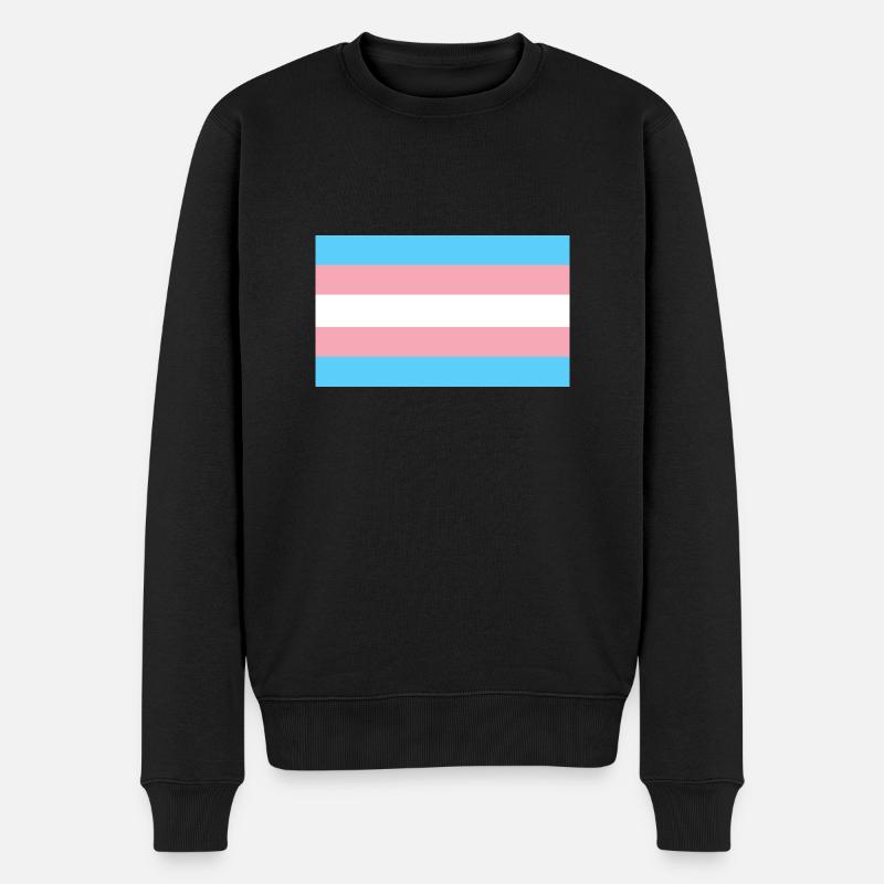Drapeau de la fierté transgenre - Pull Premium bio Homme - noir