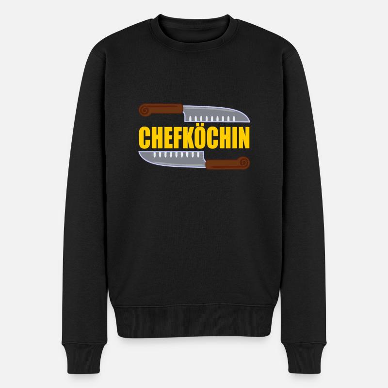 Chefköchin - Männer Premium Bio Pullover - Schwarz