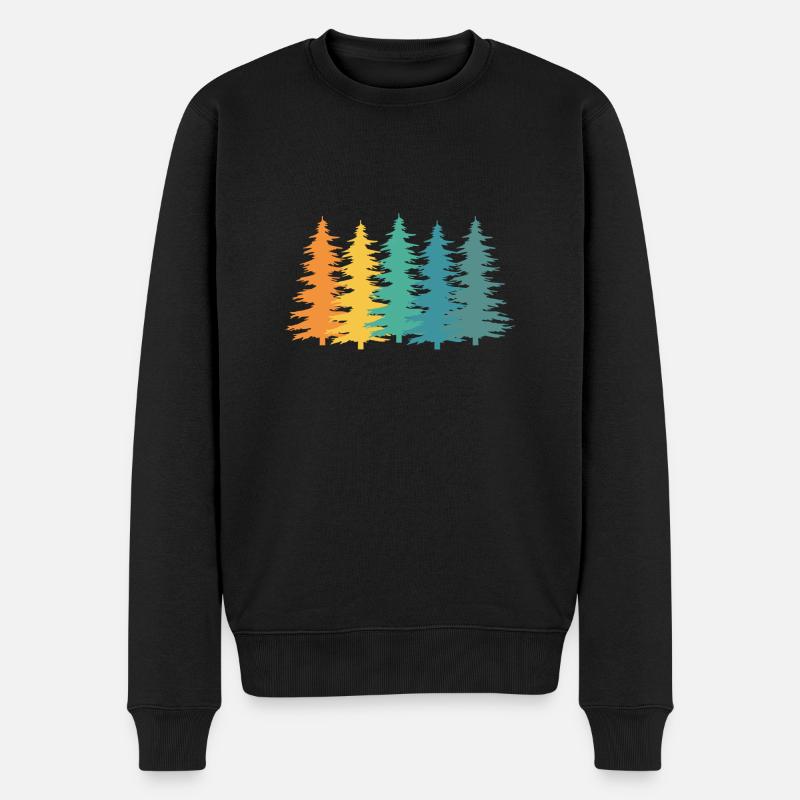 Wald Förster Retro Geschenk - Männer Premium Bio Pullover - Schwarz