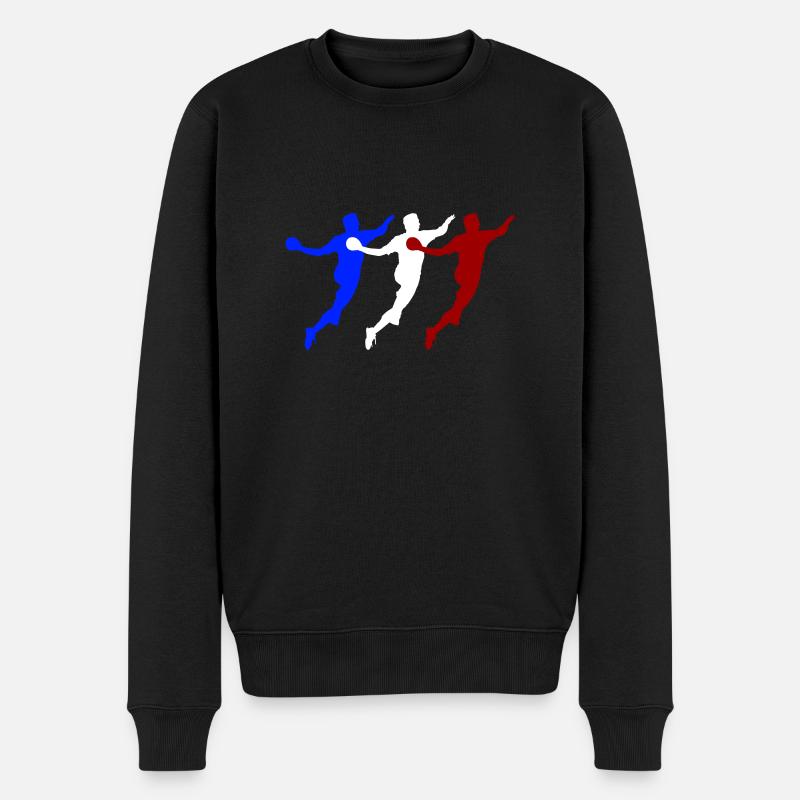 handballer frankreich - Männer Premium Bio Pullover - Schwarz