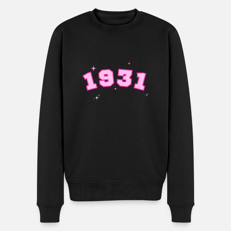 1931 rose étoile - Pull Premium bio Homme - noir
