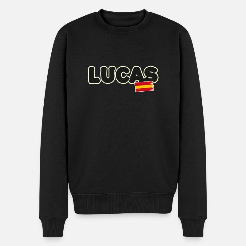 Lucas - Männer Premium Bio Pullover - Schwarz