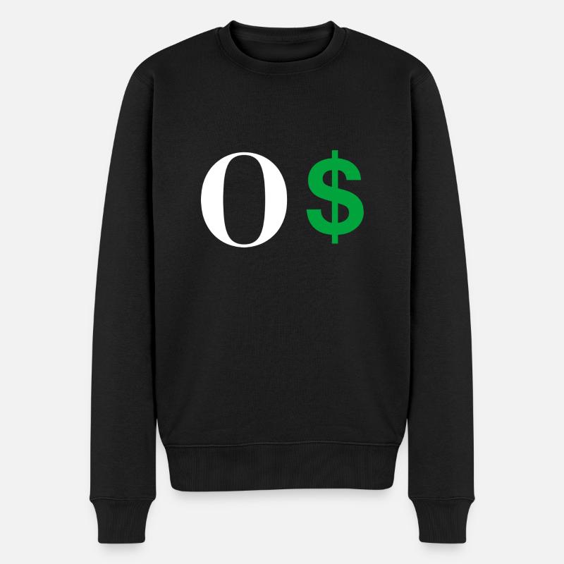 Lettre o dollar - Pull Premium bio Homme - noir