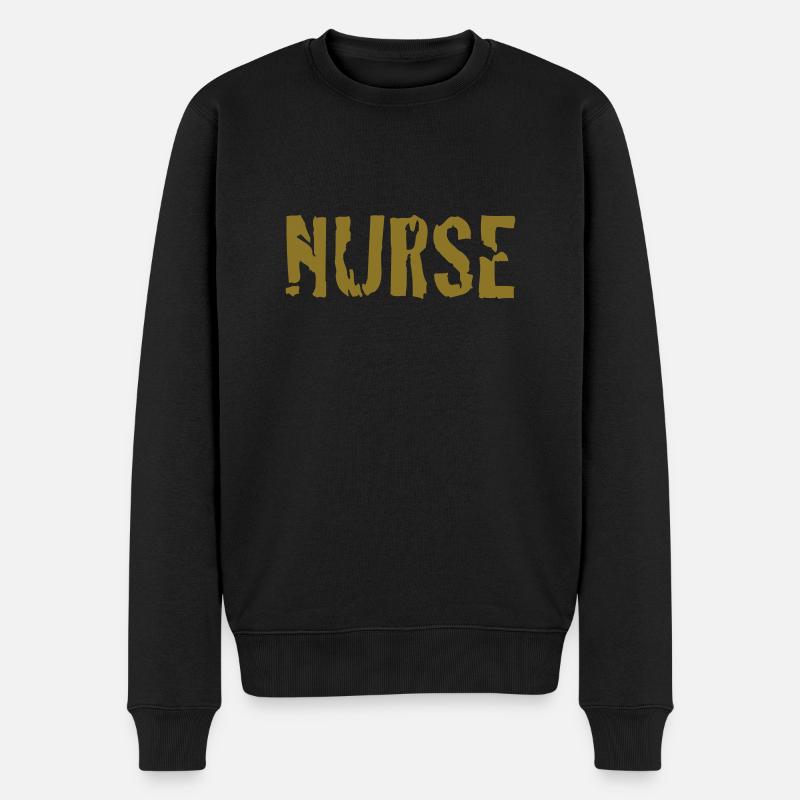 nurse - Männer Premium Bio Pullover - Schwarz