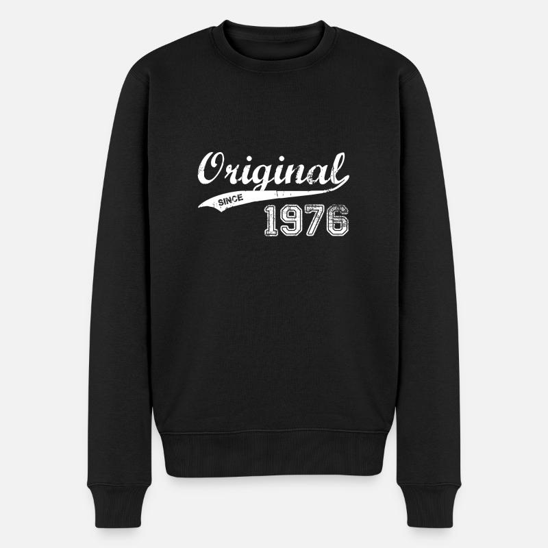 1976 - Männer Premium Bio Pullover - Schwarz