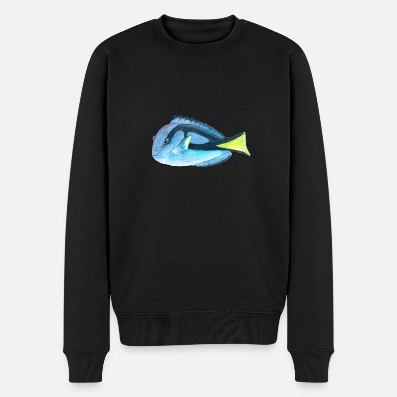 Doktorfisch - Männer Premium Bio Pullover - Schwarz