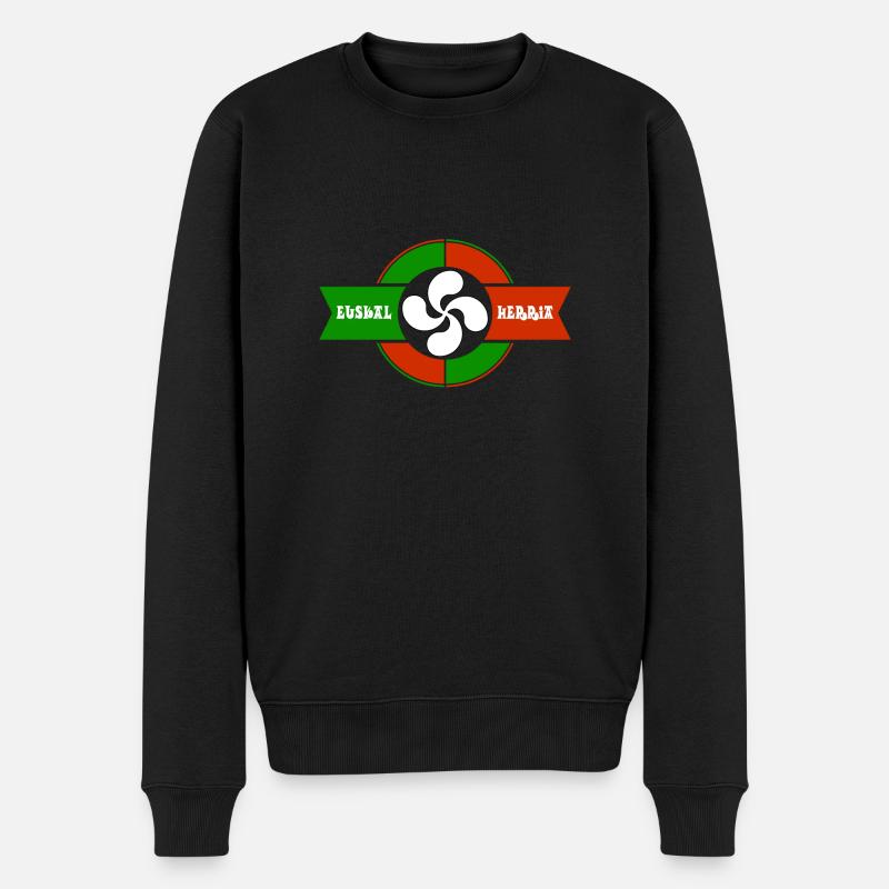 Croix du pays Basque 2 - Pull Premium bio Homme - noir