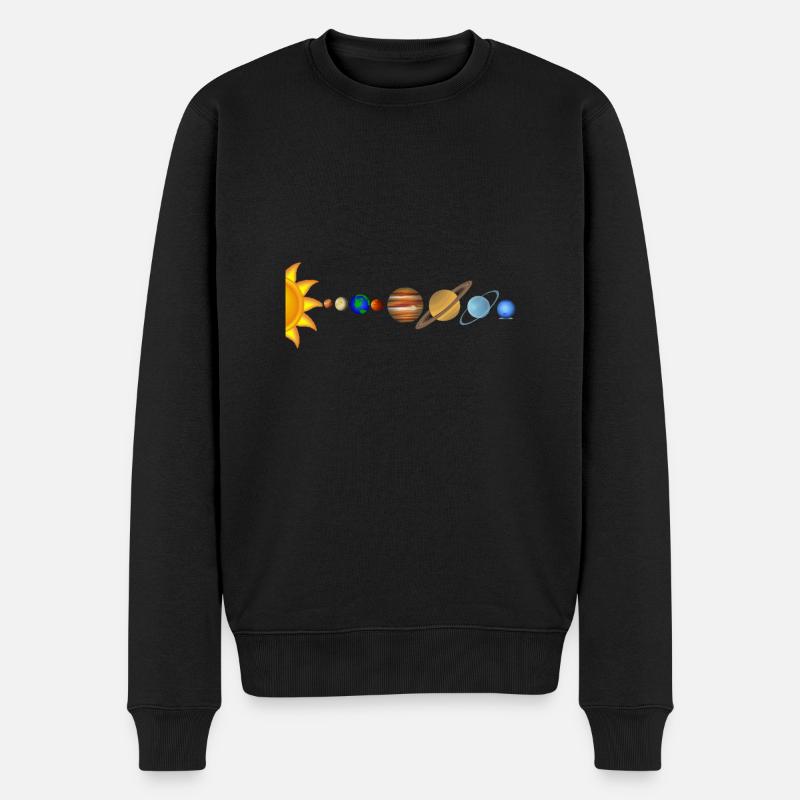 Sonnensystem - Männer Premium Bio Pullover - Schwarz