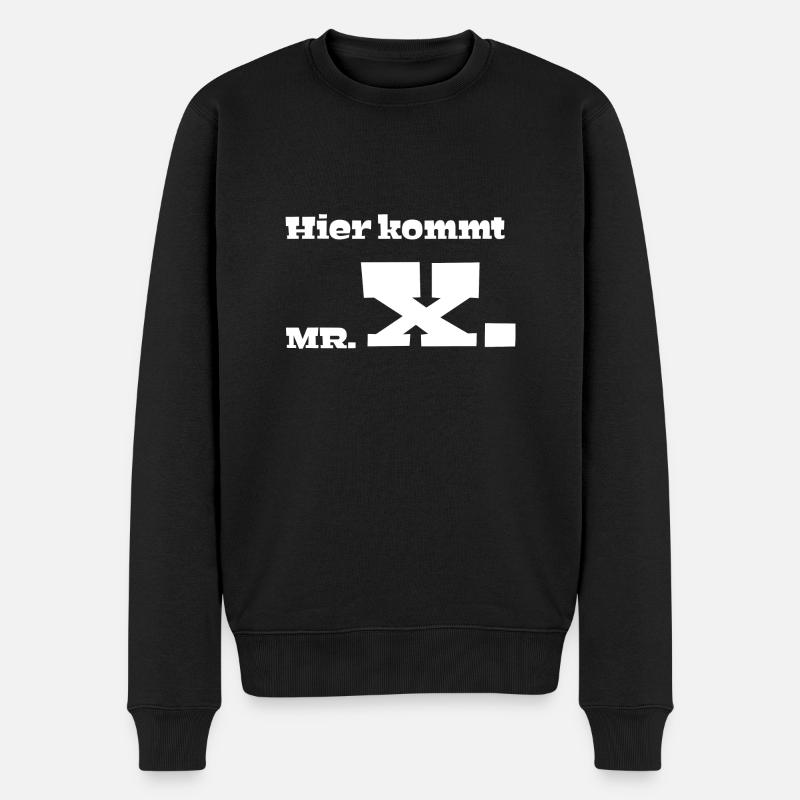 Hier kommt Mr. X. - Männer Premium Bio Pullover - Schwarz