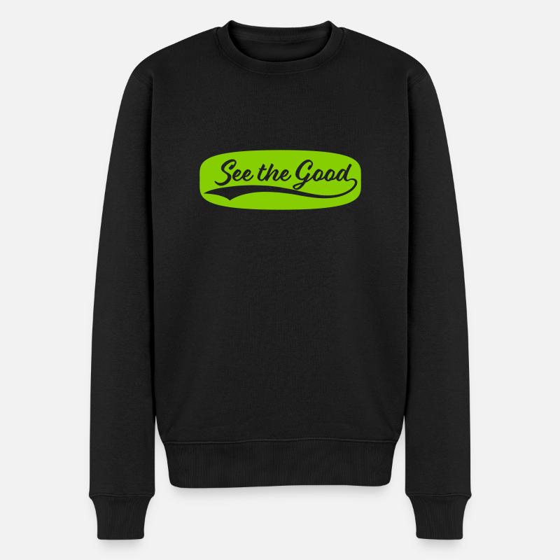 voir la bonne citation - Pull Premium bio Homme - noir
