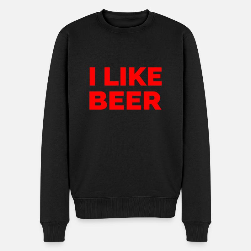 Bier - Männer Premium Bio Pullover - Schwarz