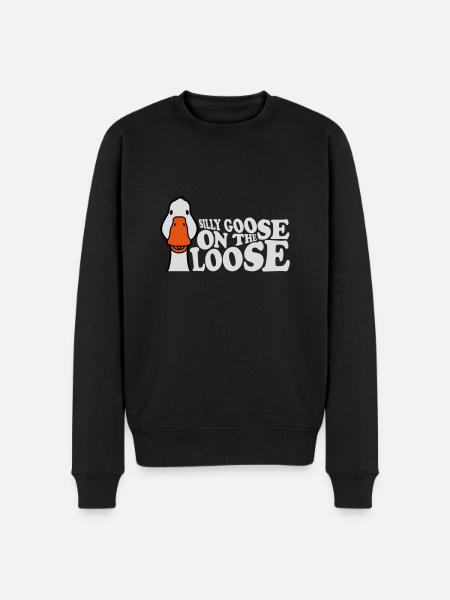 goose on the loose - Men's Premium Organic Jumper - black