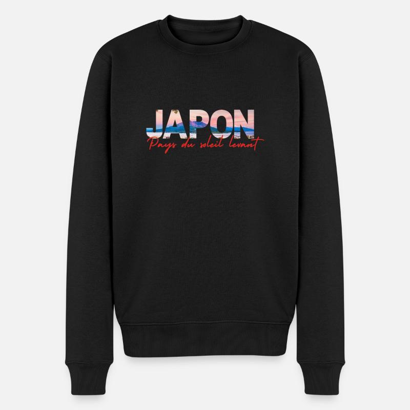 Japanisch - Männer Premium Bio Pullover - Schwarz