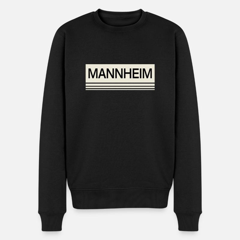 Mannheim Monnem Mannheimat - Männer Premium Bio Pullover - Schwarz
