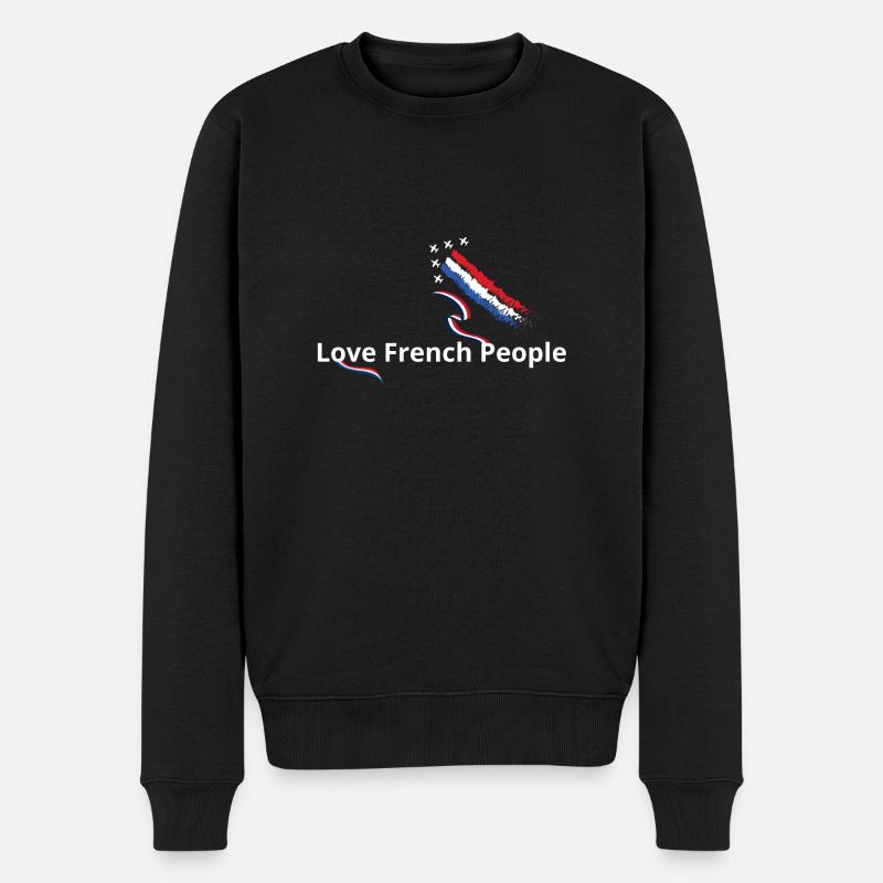 J'aime les français drapeau français - Pull Premium bio Homme - noir