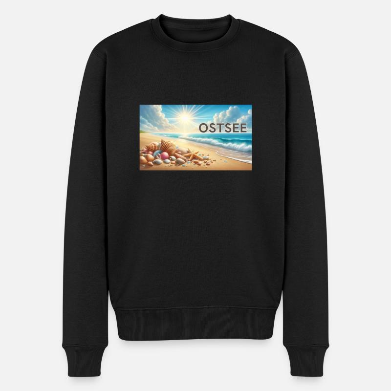 Ostsee - Männer Premium Bio Pullover - Schwarz