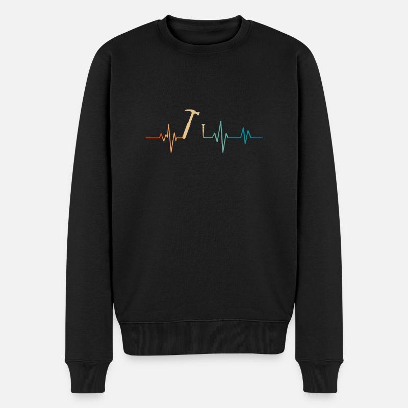 Tischlerherzschlag - Geschenkidee - Männer Premium Bio Pullover - Schwarz