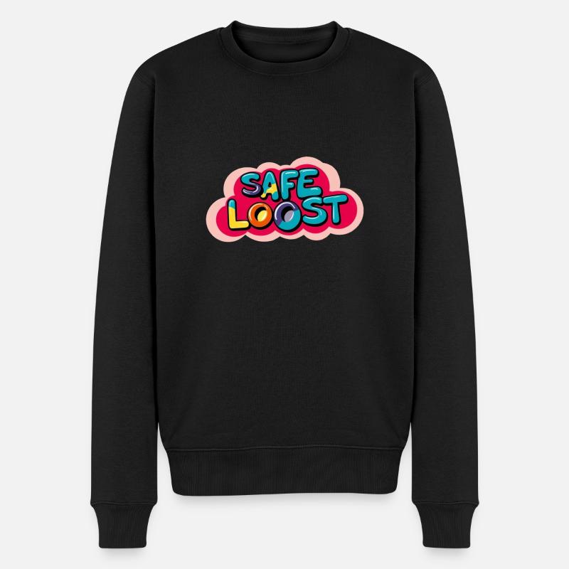 Sicheres Beuten - Männer Premium Bio Pullover - Schwarz