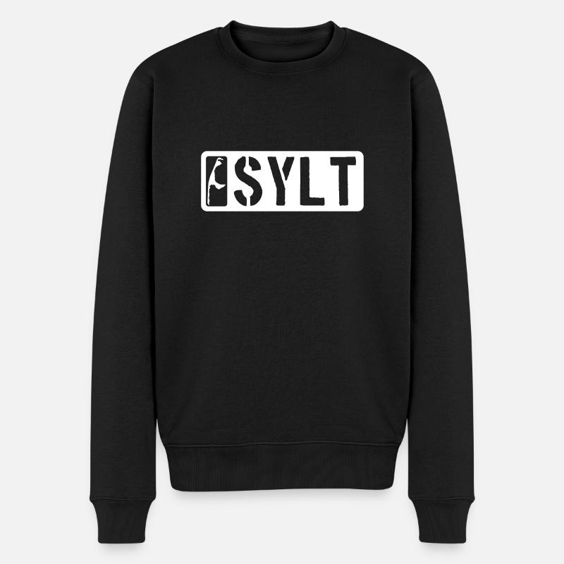 Sylt Insel Urlaub - Männer Premium Bio Pullover - Schwarz