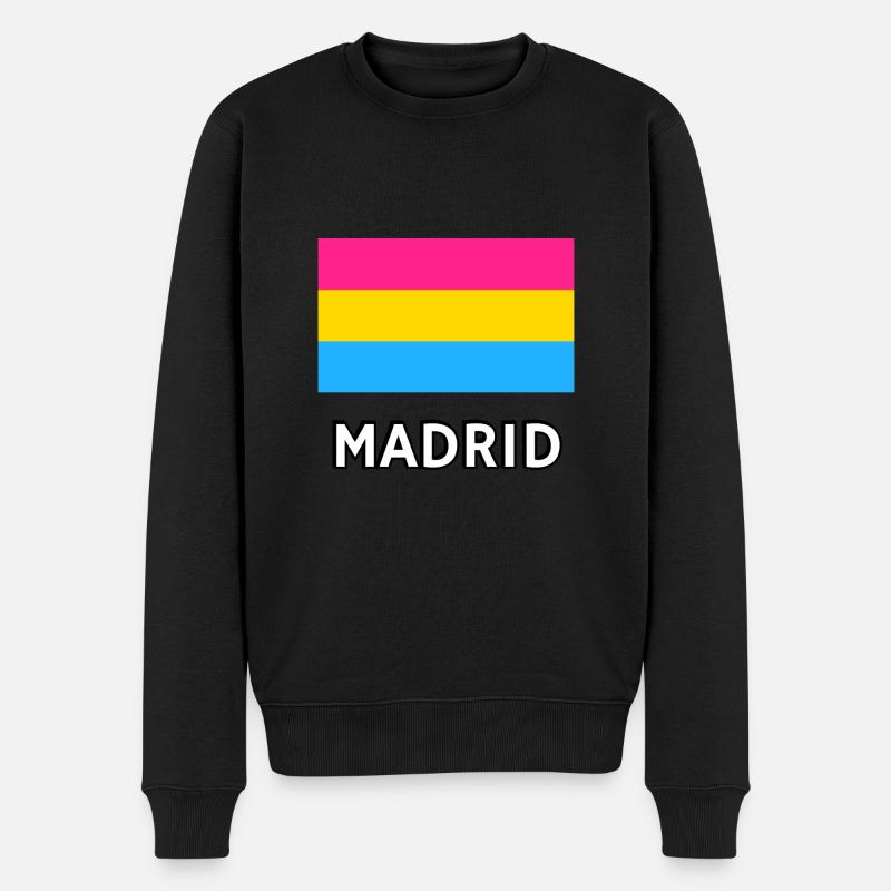 Pan Pride Drapeau Madrid - Pull Premium bio Homme - noir