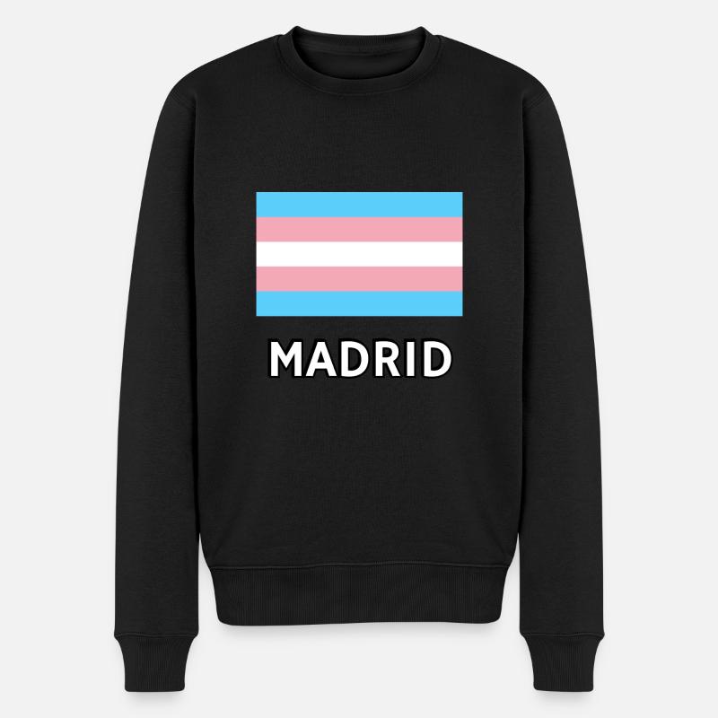 Drapeau Trans Pride Madrid - Pull Premium bio Homme - noir
