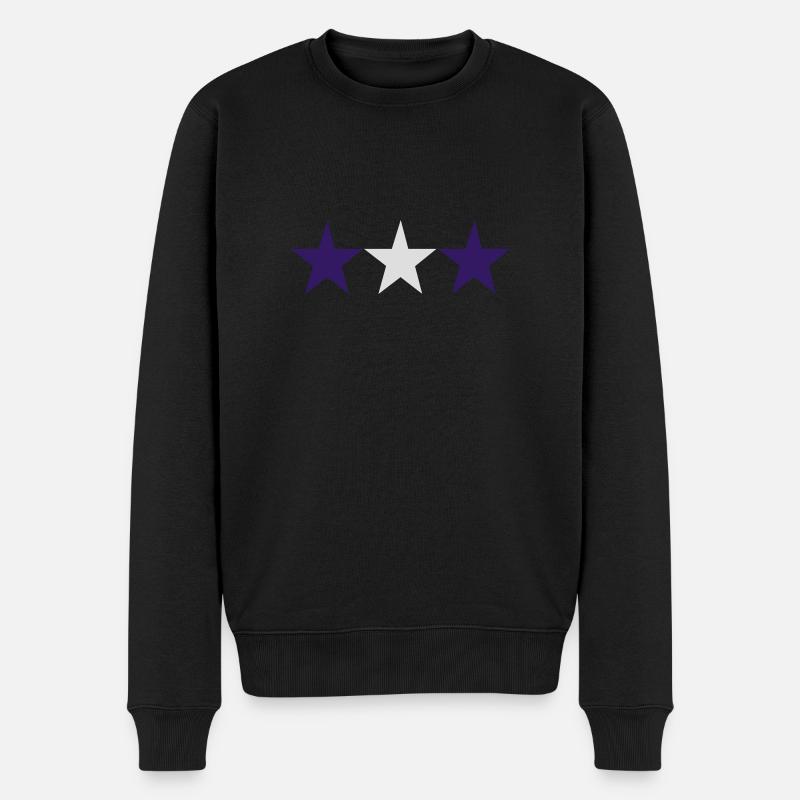 3_stars_greece - Männer Premium Bio Pullover - Schwarz