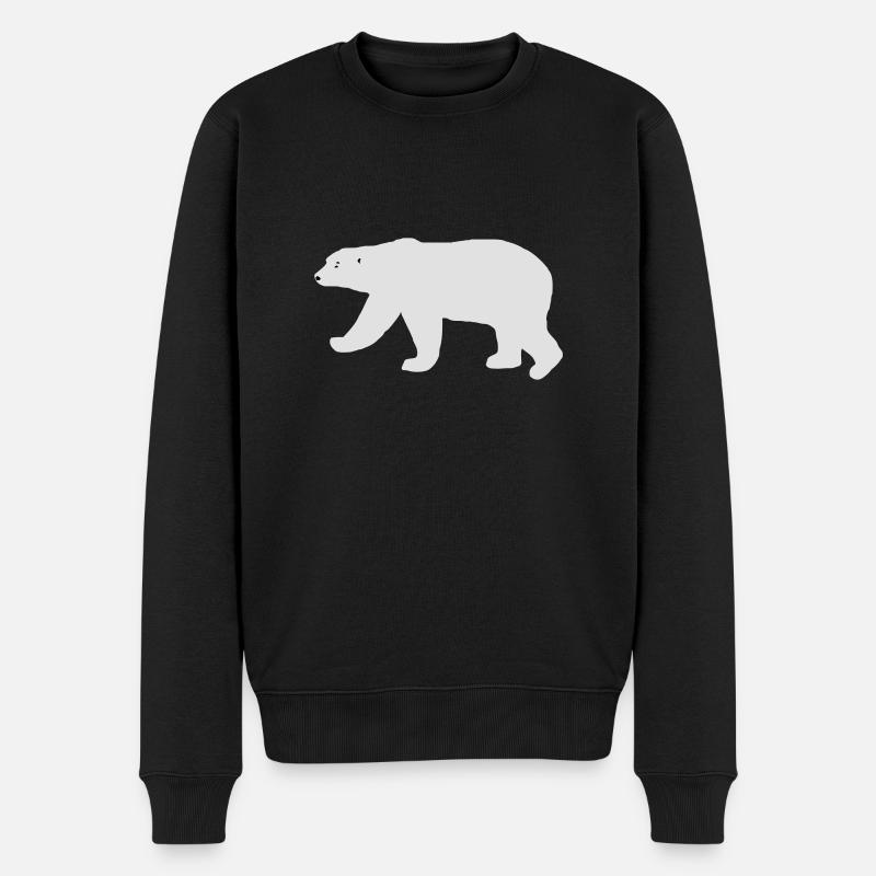 Eisbär - Männer Premium Bio Pullover - Schwarz