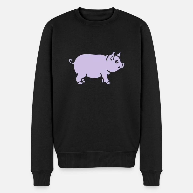 pig - Pull Premium bio Homme - noir