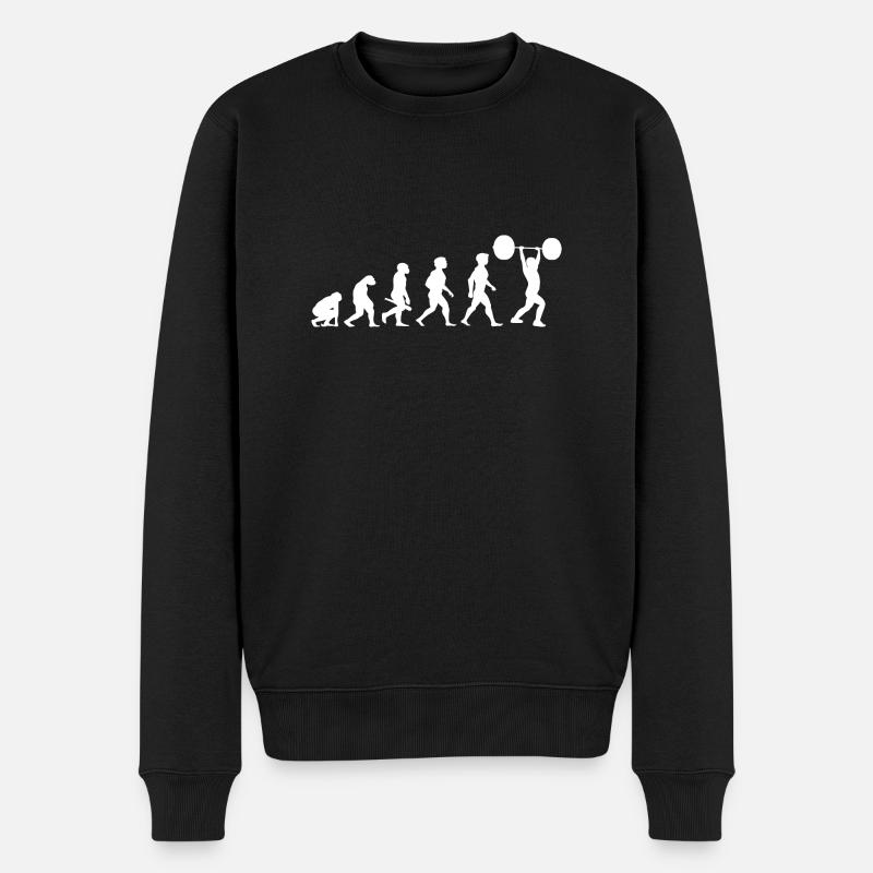 Evolution Weightlifting Weightlifting Bodybuilding - Men's Premium Organic Jumper - black