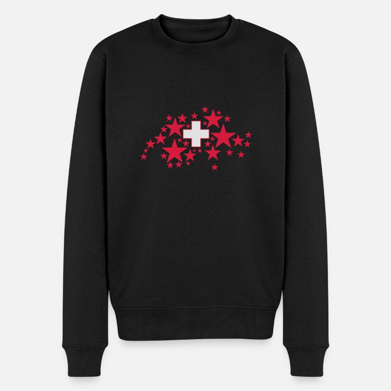 carte_suisse4 - Männer Premium Bio Pullover - Schwarz