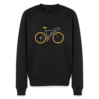 Ein schnelles Rennrad - Männer Premium Bio Pullover - Schwarz - Vorne - Nico (187cm)