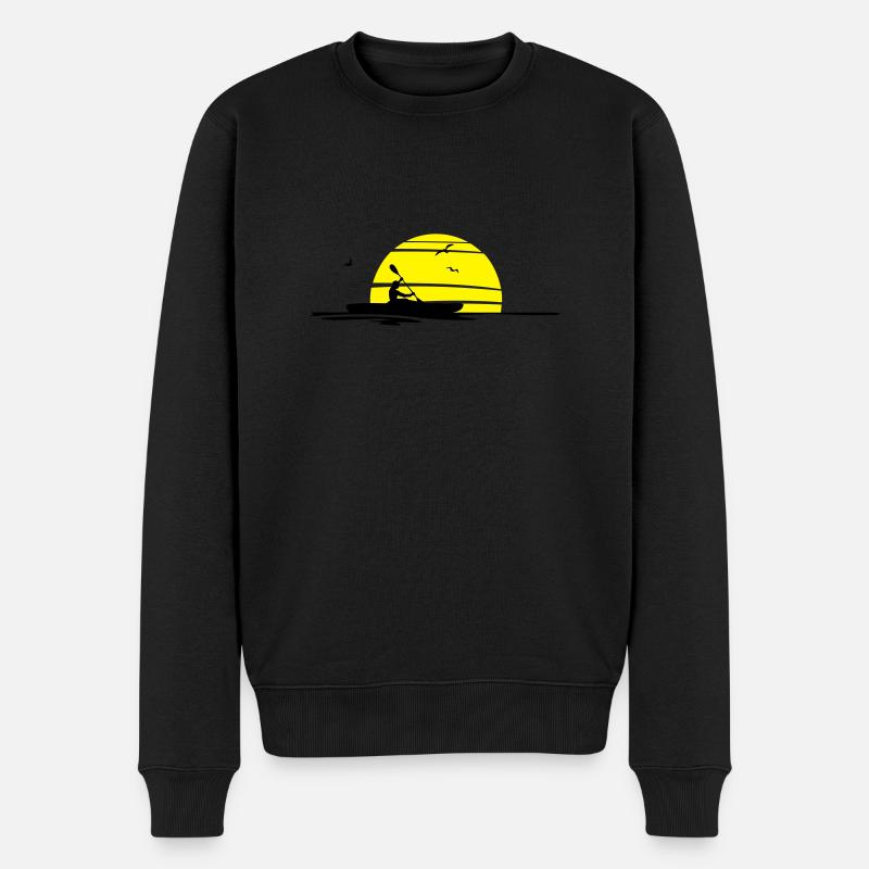 Sport - Paddeln 1er Sonne - Männer Premium Bio Pullover - Schwarz