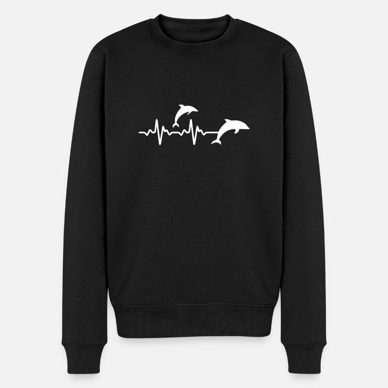 Dauphin de Dolphin - Pull Premium bio Homme - noir