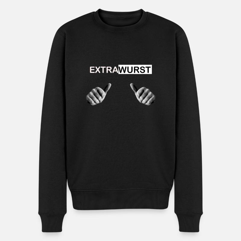 Extrawurst - Männer Premium Bio Pullover - Schwarz